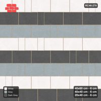 Interlock (Pasco) 40x60 cm · RC46-278 · Roman 40 Course Mix, Three-Course Bands - Monochrome