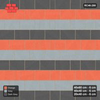 Interlock (Pasco) 40x60 cm · RC46-288 · Roman 40 Course Mix, Three-Course Bands - Sunset Slate