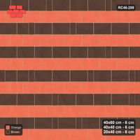 Interlock (Pasco) 40x60 cm · RC46-289 · Roman 40 Course Mix, Course Bands - Burnt Clay