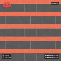 Interlock (Pasco) 40x60 cm · RC46-291 · Course Stripes 40+20 1+1, By Product - Ember