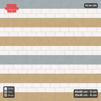 Interlock (Pasco) 40x60 cm · RC46-295 · Stripes 40+20 1+2, Big Plain, Accent Every 3rd Big + Kerb - Coastal