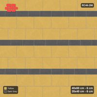 Interlock (Pasco) 40x60 cm · RC46-296 · Course Stripes 40+20 2+1, By Product - Mustard Slate