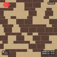 Interlock (Pasco) 40x60 cm · RC46-297 · Course Stripes 40+20 1+1, Tonal Blend - Sandstone