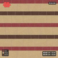 Interlock (Pasco) 40x60 cm · RC46-300 · Course Stripes 40+20 1+1, Big Plain, Small Two-Tone - Tuscany