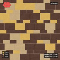 Interlock (Pasco) 40x60 cm · RC46-303 · Course Stripes 40+20 1+1, Tonal Blend - Harvest Gold