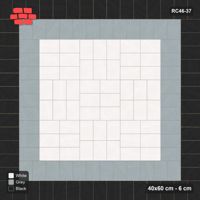 Interlock (Pasco) 40x60 cm · RC46-37 · Two-tone border around basketweave field