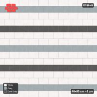 Interlock (Pasco) 40x60 cm · RC46-49 · Half-bond courses with tonal stripes