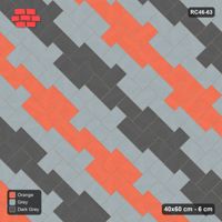 Interlock (Pasco) 40x60 cm · RC46-63 · Stepped Chevron (3:2), Three-Tone Diagonal