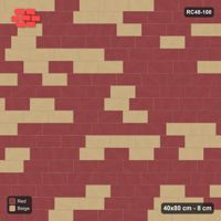 Interlock (Pasco) 40x80 cm · RC48-100 · Running Bond 1/4, soft blend