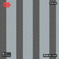 Interlock (Pasco) 40x80 cm · RC48-105 · Vertical Running Bond 1/4, double course accent every 5th