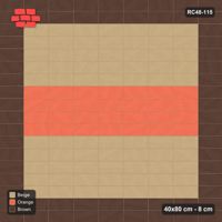 Interlock (Pasco) 40x80 cm · RC48-115 · Stack Bond, feature band with edge course
