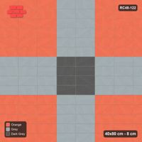 Interlock (Pasco) 40x80 cm · RC48-122 · Stack Bond, cross feature with centre