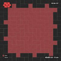 Interlock (Pasco) 40x80 cm · RC48-137 · Herringbone 90, accent edge course
