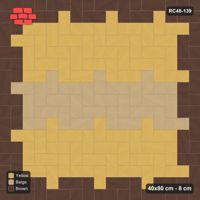 Interlock (Pasco) 40x80 cm · RC48-139 · Herringbone 90, feature band with edge course