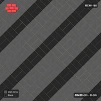 Interlock (Pasco) 40x80 cm · RC48-165 · Diagonal Parquet, every 3rd course accent
