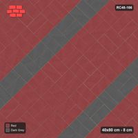 Interlock (Pasco) 40x80 cm · RC48-166 · Diagonal Parquet, every 4th course accent