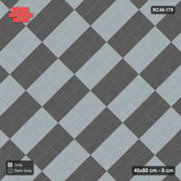Interlock (Pasco) 40x80 cm · RC48-178 · Diagonal Stack Bond, two-unit checker