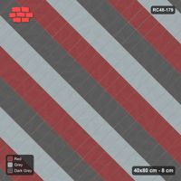 Interlock (Pasco) 40x80 cm · RC48-179 · Diagonal Stack Bond, three-tone columns