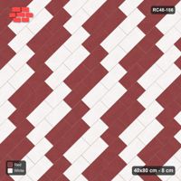 Interlock (Pasco) 40x80 cm · RC48-186 · Diagonal Running Bond, two-unit checker