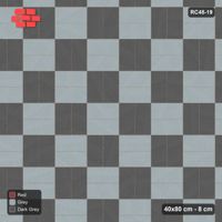 Interlock (Pasco) 40x80 cm · RC48-19 · Basketweave in Kerb Frame