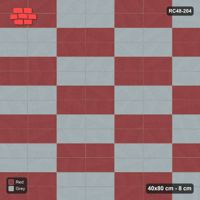 Interlock (Pasco) 40x80 cm · RC48-204 · Stack Bond, two-unit checker in Kerb 40F Frame