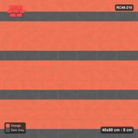 Interlock (Pasco) 40x80 cm · RC48-210 · Running Bond 1/4, every 4th course accent in Kerb 30B Frame