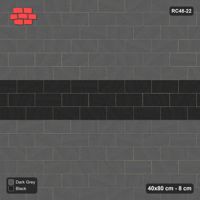 Interlock (Pasco) 40x80 cm · RC48-22 · Running Bond 1/3 with Night Band
