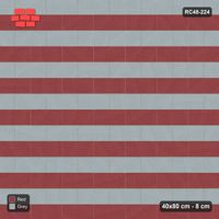 Interlock (Pasco) 40x80 cm · RC48-224 · Running Bond 1/2, alternating courses in Kerb 54B Frame