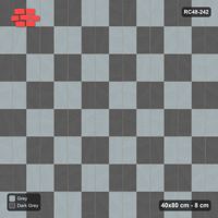 Interlock (Pasco) 40x80 cm · RC48-242 · Woven Panel Checkerboard 80 cm, stack vertical + stack vertical, Charcoal Edge