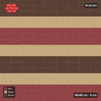 Interlock (Pasco) 40x80 cm · RC48-244 · Plaza Bands, stack bond with soldier rows, Tuscany