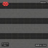 Interlock (Pasco) 40x80 cm · RC48-247 · Plaza Bands, half bond with stretcher rows, Night Sky