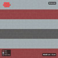 Interlock (Pasco) 40x80 cm · RC48-248 · Plaza Bands, third bond with stretcher rows, Urban Brick