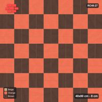 Interlock (Pasco) 40x80 cm · RC48-27 · Basketweave Checker in Kerb Frame