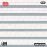 Interlock (Pasco) 40x80 cm · RC48-3 · Running Bond 1/4 with Stripe Courses