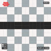 Interlock (Pasco) 40x80 cm · RC48-31 · Double Basketweave with Black Band