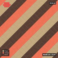 Interlock (Pasco) 40x80 cm · RC48-42 · Diagonal Parquet Autumn Stripes