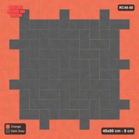 Interlock (Pasco) 40x80 cm · RC48-50 · Herringbone Edge Course in Kerb Frame