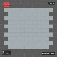 Interlock (Pasco) 40x80 cm · RC48-51 · Running Bond 1/2, accent edge course