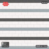 Interlock (Pasco) 40x80 cm · RC48-53 · Running Bond 1/2, banded accent courses
