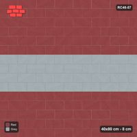 Interlock (Pasco) 40x80 cm · RC48-57 · Running Bond 1/2, central feature band