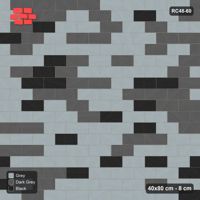 Interlock (Pasco) 40x80 cm · RC48-60 · Running Bond 1/2, soft blend