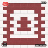 Interlock (Pasco) 40x80 cm · RC48-61 · Running Bond 1/2, square medallion rings