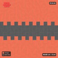 Interlock (Pasco) 40x80 cm · RC48-68 · Vertical Running Bond 1/2, central feature band