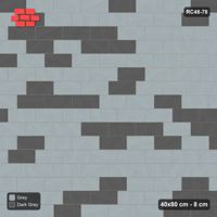 Interlock (Pasco) 40x80 cm · RC48-78 · Running Bond 1/3, soft blend