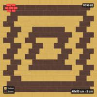 Interlock (Pasco) 40x80 cm · RC48-80 · Running Bond 1/3, square medallion rings