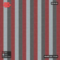 Interlock (Pasco) 40x80 cm · RC48-88 · Vertical Running Bond 1/3, three-tone courses