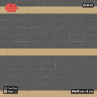 Interlock (Pasco) 40x80 cm · RC48-96 · Running Bond 1/4, every 6th course accent