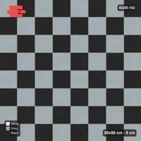 Interlock (Pasco) 50x50 cm · SQ55-102 · Stack Bond - Chess Board with Border