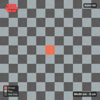 Interlock (Pasco) 50x50 cm · SQ55-105 · Stack Bond - Chess Board with Centre Medallion