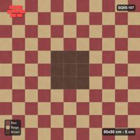 Interlock (Pasco) 50x50 cm · SQ55-107 · Stack Bond - Chess Board with Centre Medallion